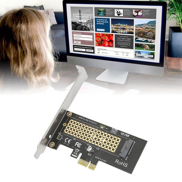 Effektiv M.2 NVMe SSD Installationslösning, Kyleffekt för PCIe X4 X8 X16 Slots, Stöder Brett Kompatibla Operativsystem, Livstids Tech