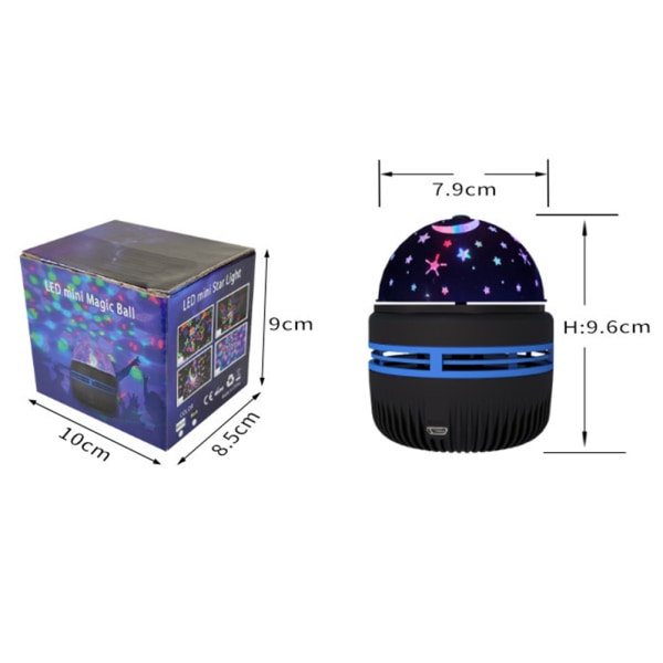 Stjärnhimmel nattlampa projektor för barn 360 graders rotation LED