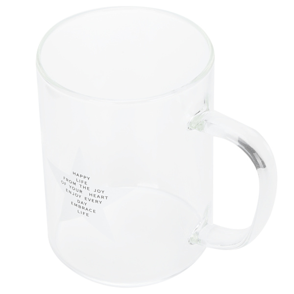 350ml Transparent mjölkkopp Kaffe Mugg Te Glas Drinkware med