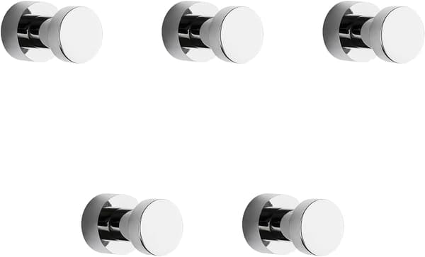 Krom Handdukskrokar 5-pack Rostfria Metallrock- och Badrockskrokar