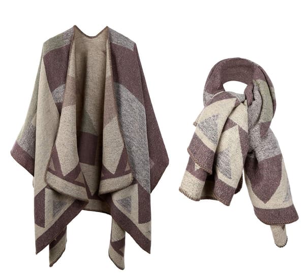 Vinter Varm Poncho Sjal Wrap, Cardigan Frakke til Piger Gaver