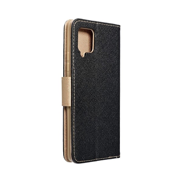 Redmi 9A/9AT Plånboksfodral Fancy Eco Läder - Svart/- Guld