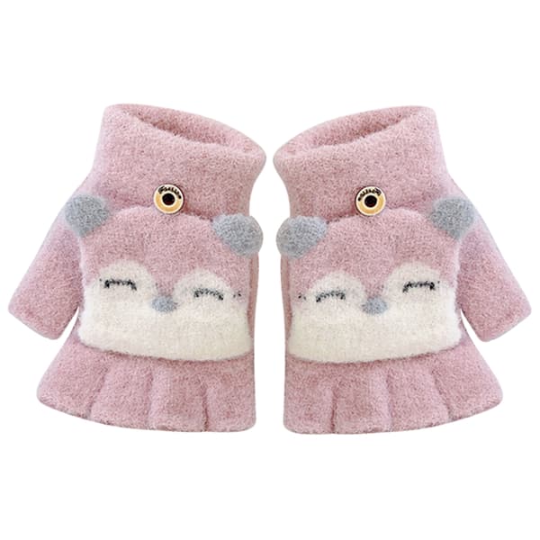 Tegneserie Cabriolet Flip Top Hansker, Småbarn Vinterhansker for Jenter Gutter 3-8 år style 1
