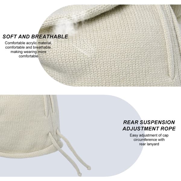 1 Varm Dragsko Pullover Mössa Tunn Stickad Staplad Mössa Varm Pullover Mössa