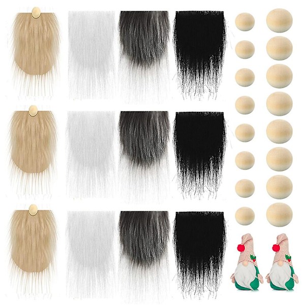 Tomte skägg av konstgjord päls, tomte skägg av material, tomte skägg av konstgjord päls