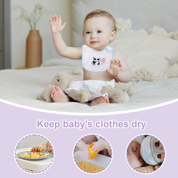 Babyhaklappar Mjuka och Absorberande Ekologisk Bomull Bandana Dregelhaklappar Set för Pojkar Flickor Nyfödda 0-36 Månader Style 4