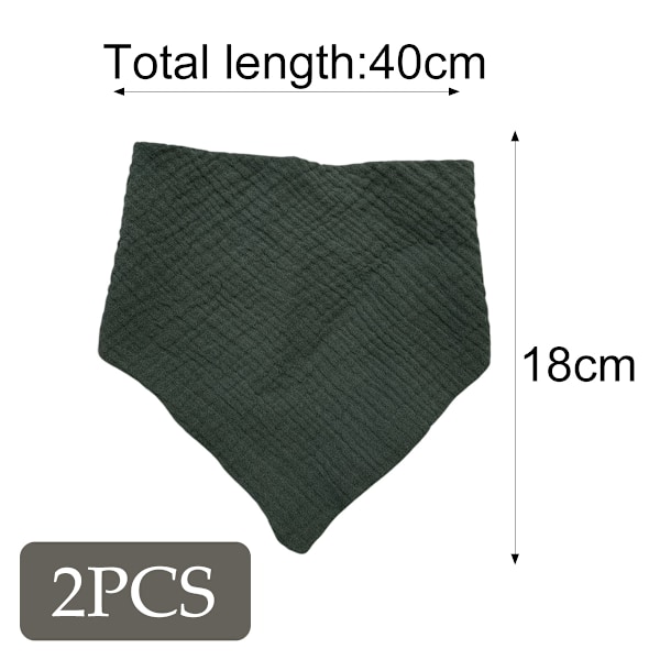 Musslin Haklappar för Bebisar, Mjuka Triangulära Baby Bandana Dregelhaklappar för Pojkar och Flickor, Enfärgade Haklappar för Dreglande och Tandsprickning Style 2