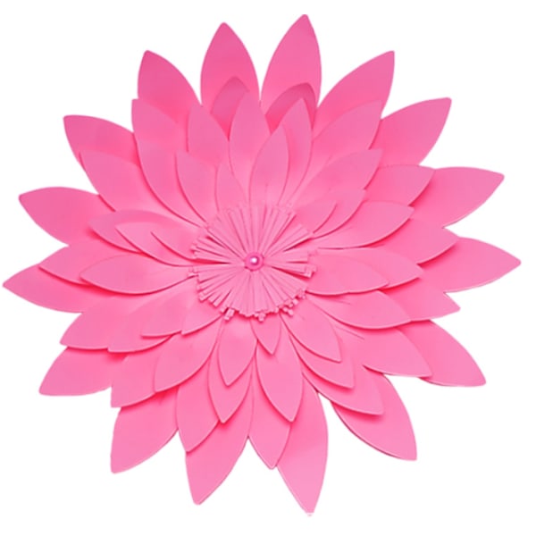 Blommor Väggkonst Dekor, Flera Lager Blomma för Inomhus Utomhus Hem Sovrum Vardagsrum Kontor Trädgård Pink