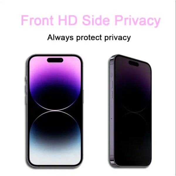 2-PACK iPhone 12/12 Pro Skärmskydd Privacy i Härdat Premium Glas - Face ID Support