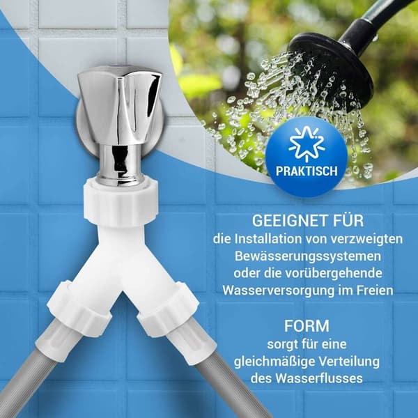 Dobbel Y-kobling Universal Splitter Gaffel Kobling 2-veis Splitt