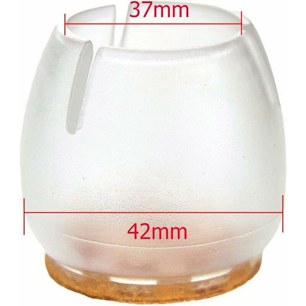16 stk. Silikon Møbelføtter Silikon Møbelben 37-42mm Fe