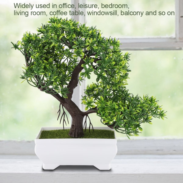Konstgjord Bonsai Falsk Blomkruka Växt Hemmakontor