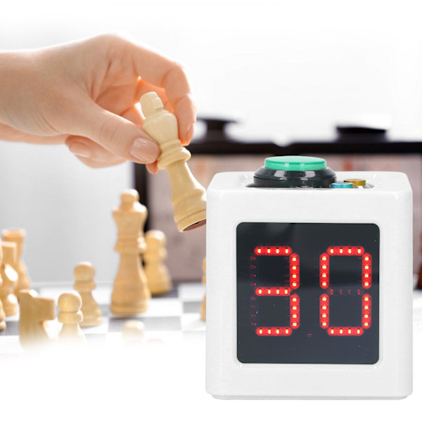 Digital Shot Nedräkningstimer För Pokerspel, Multifunktionell Timer Med Tydlig Display Och Justerbar Ljusstyrka, 4-sidig Kubtimer Med