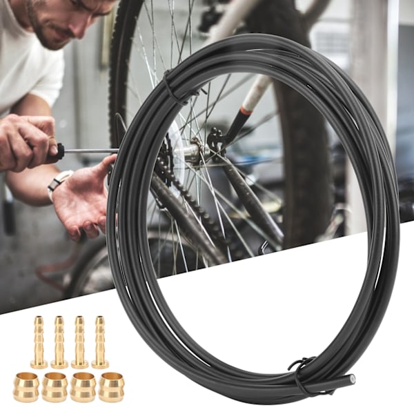 Hydraulisk bromsslangssats för MTB-cyklar, vattentät höghållfast slitstark hydraulisk skivbromsslang med kontaktinsatser, kompatibel