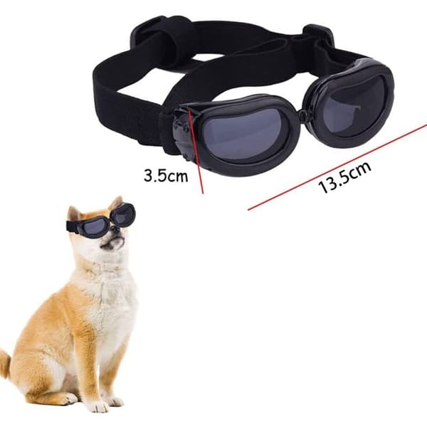 Fonepro 1 Styk Hund Goggles, Justerbar Rem Kæledyr Solbriller, Hvalp