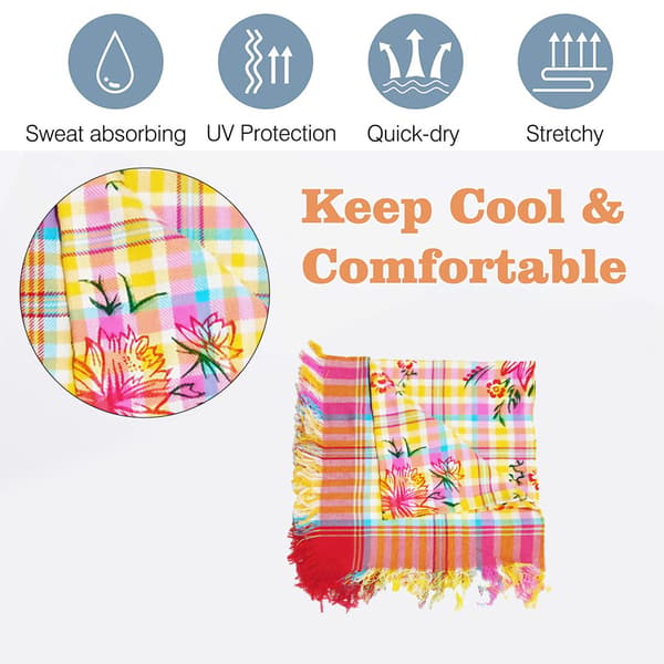 Klassisk tryckt fyrkantig scarf för äldre