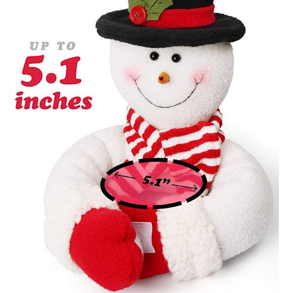 Christmas Curtain Buckle Tieback Set of 2, Santa Snowman