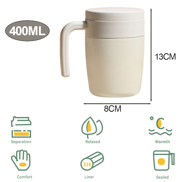 400 ml rostfritt stål mugg med lock, rostfritt stål sport