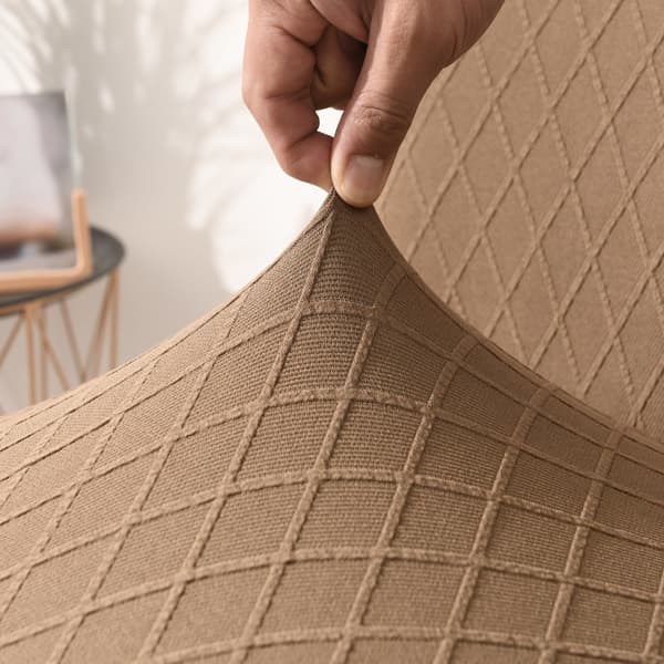 (Brun, 1 st) Stolöverdrag 1 st Spandex Stolöverdrag Jacquardmönster