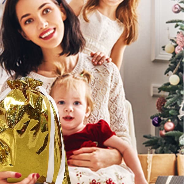 Julklappspåsar med dragsko Julparty Godispresentförpackning för julklappar style1