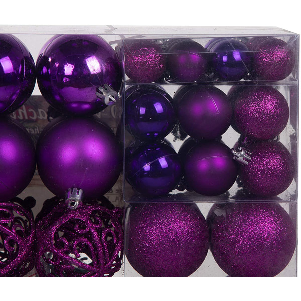 Lifestyle & More 100 teilig Weihnachtskugeln Lila