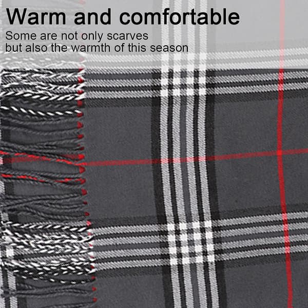 Luksuriøst klassisk cashmere-lignende plaid-tørklæde til mænd