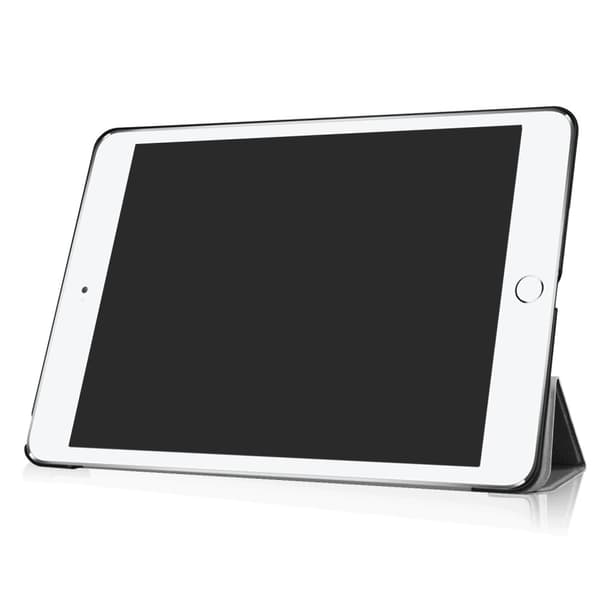 iPad 9.7\" (2017) / (2018) - Ohut Tri-Fold -kotelo - Musta