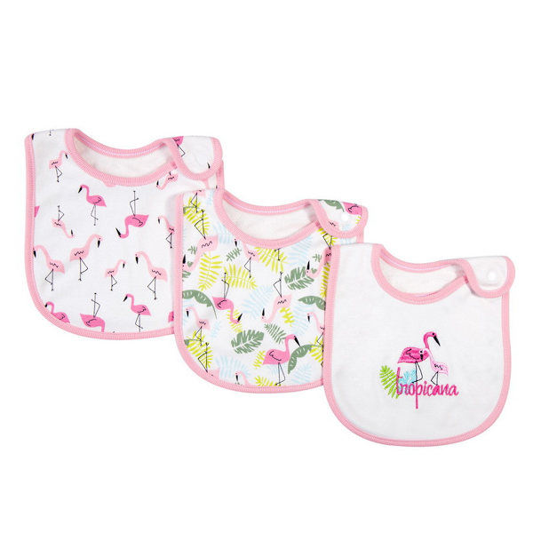 Bebis Haklappar Mjuka Absorberande Ekologisk Bomull Saran Wrap Dregelhaklappar Set (0-36 månader för baby pojke, baby flicka, nyfödd) Style 3