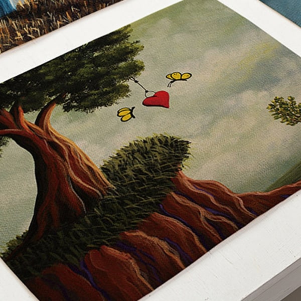 Bomull Linne Placemat Cartoon Forest Bordsunderlägg Matbord