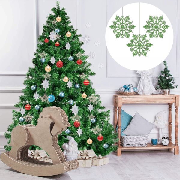 Julesnøfnuggpynt Juletrepynt Julesnøfnuggpynt Snøfnugg Vinter Julepynt til juletre style 4