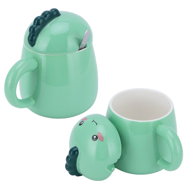 450 ml söt keramisk kopp med lock sked vattenkopp kaffemugg flicka