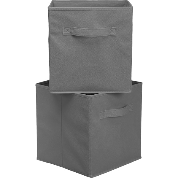 E-handels Vikbara Förvaringskuber - Vikbara Tygförvaringskorgar Organiserare för Barnkammare, Hem, Kontor, 2-pack Gray
