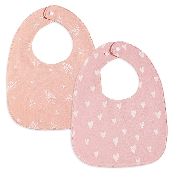 2 st Baby Haklappar, Bomulls Baby Bandana Haklappar Nyfödda Haklappar Dreglande och Tandnings Haklappar Style 1