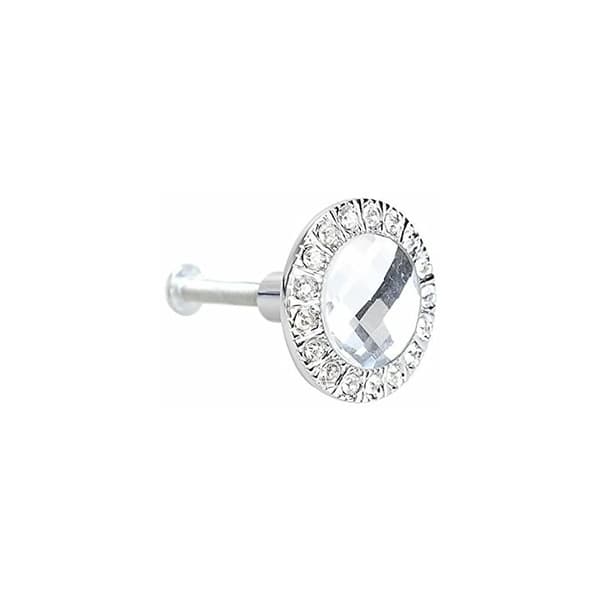 4 stk Runde Dørknapper 30mm Håndtak Glitrende Krystall Rhinestone Hånd