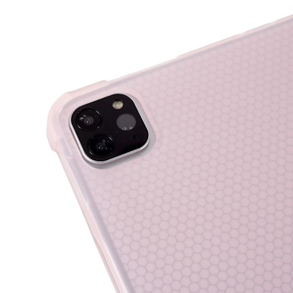 iPad Pro 11 (2018/2020/2021) - Tri-Fold Läder Fodral Pennhållare - Ljus Rosa Ljus Rosa