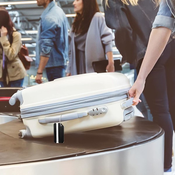 Bagageetikett visitkortshållare aluminium metall rese-ID bagageetikett resebagage bagageidentifieringskod