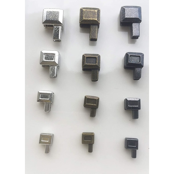 Dragkedja reparationskit Metallfäste Insättningsstift Dragkedja Övre/nedre Stopp (3 Färger) 13 Set Dragkedja Fix Plugg, Reparera Dragkedja
