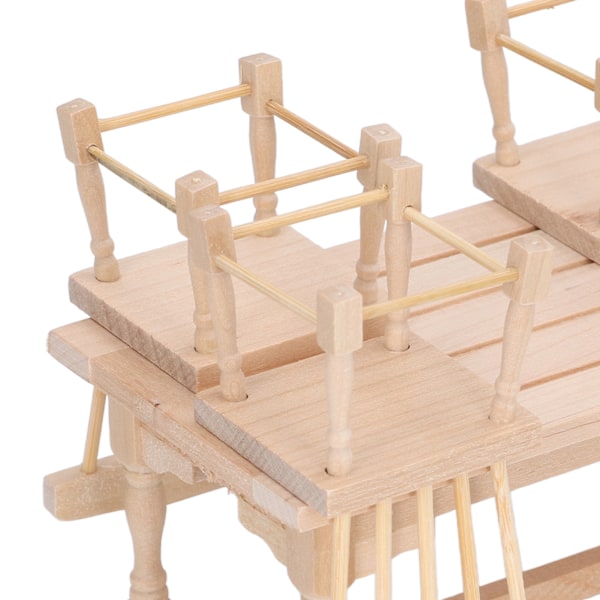 Miniatyr Matsalsset För Dockhus, Realistisk Design Trämöbelmodell Miljövänligt Material Robust Konstruktion Inredningsmodell Möbler (5 st)