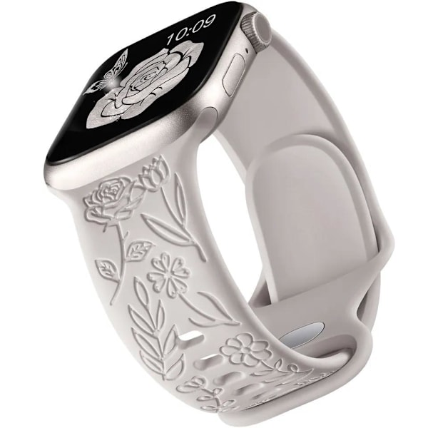 Apple Watch kompatibelt Armband Engrave GRÅ 38/40/41 mm grå one size