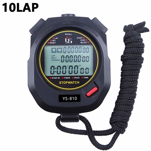 Multifunktionell elektronisk digital sportstopur, stor