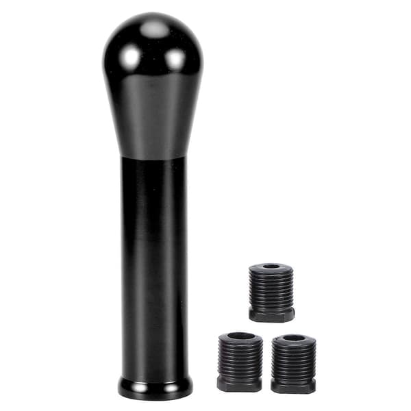 15 cm/5,9 tommer manuel automatisk gearknop gearstang tilbehør i aluminiumslegering universel til bil sort