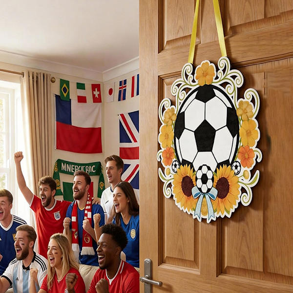 Fotbollstema dekorativa prydnader