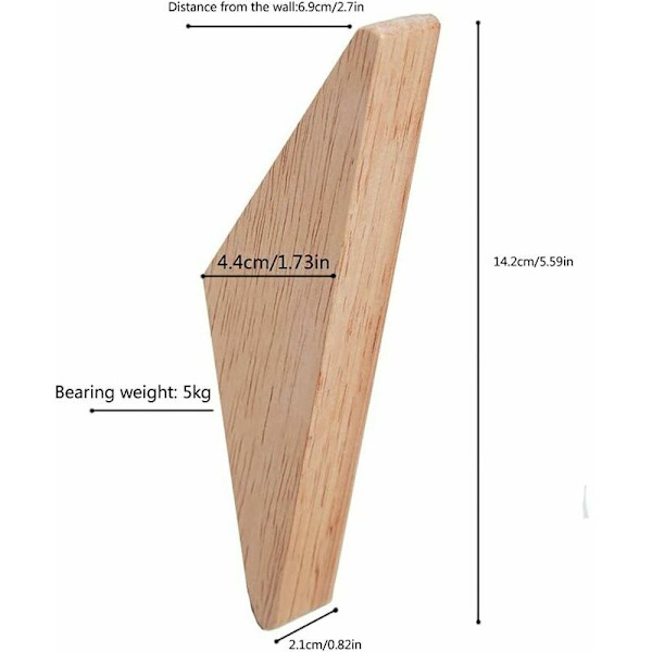 Sæt med 6 træknager, træknager, bæreevne 5 kg