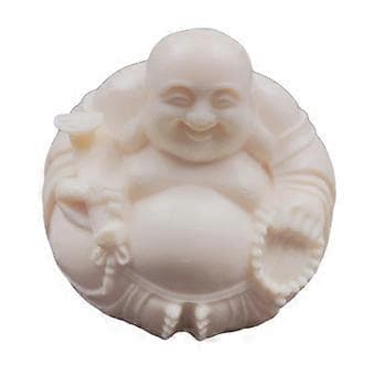Latter Buddha Figur i Træ Bordpladeskulptur til Teelskere()