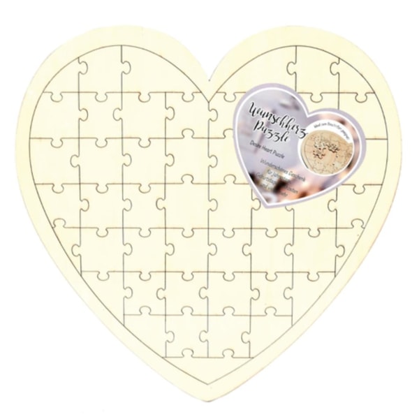 Cepewa Wunschherz Puzzle Holz Hochzeit Gästebuch Party
