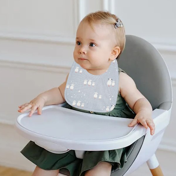 2 st Babyhaklappar Dregelhaklappar för Unisex Pojkar Flickor, Mjuka Bomullshaklappar för Tandsprickning och Dreglande Style 3