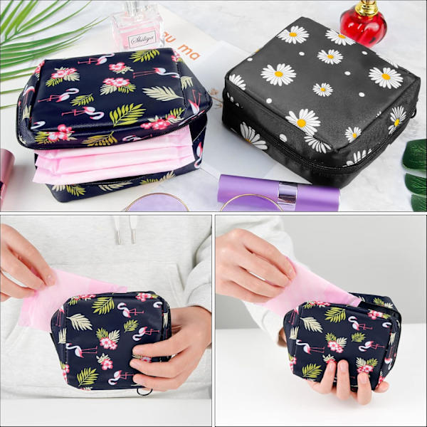 13*5*13cm, (flamingo) 2 stk. Oppbevaring av sanitetsbind, Sharp Waterpro