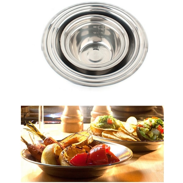 Rostfria Skålar (set om 5) Halkfria Stapelbara Vispskålar Set Blandskålar För Sallad Zh5 Zh5