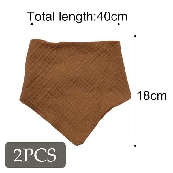 Musslin Haklappar för Bebisar, Mjuka Triangulära Baby Bandana Dregelhaklappar för Pojkar och Flickor, Enfärgade Haklappar för Dreglande och Tandsprickning Style 3