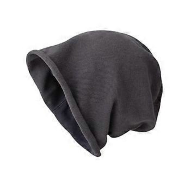 Säckig Mössa för Män Mode Bekväm Hip Hop Elastisk Stickad Mössa Skull Cap (Grå)